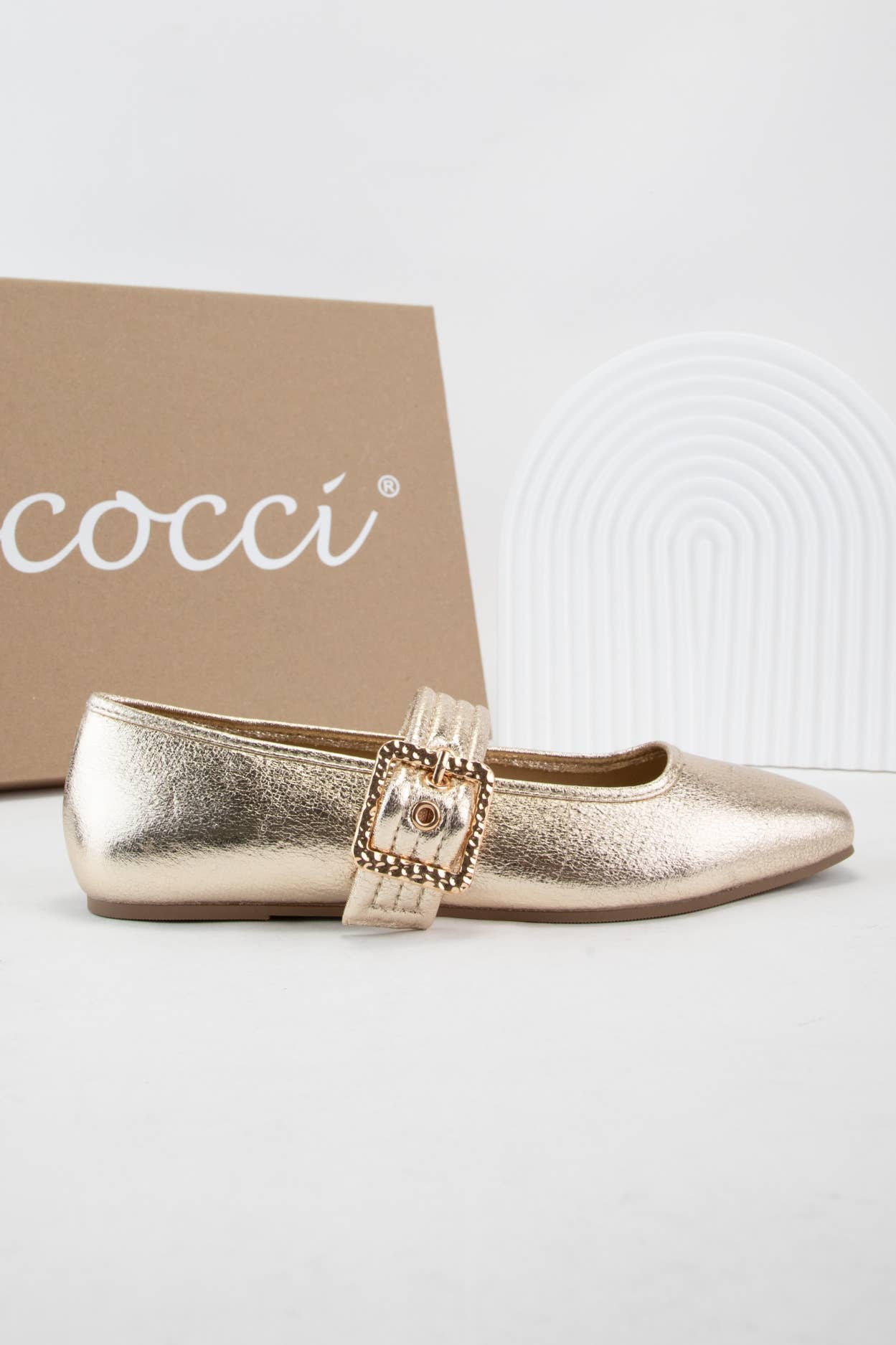 slim fit dress slacks Reyes Gold Ballet Flats by Dolce Vita main image 1