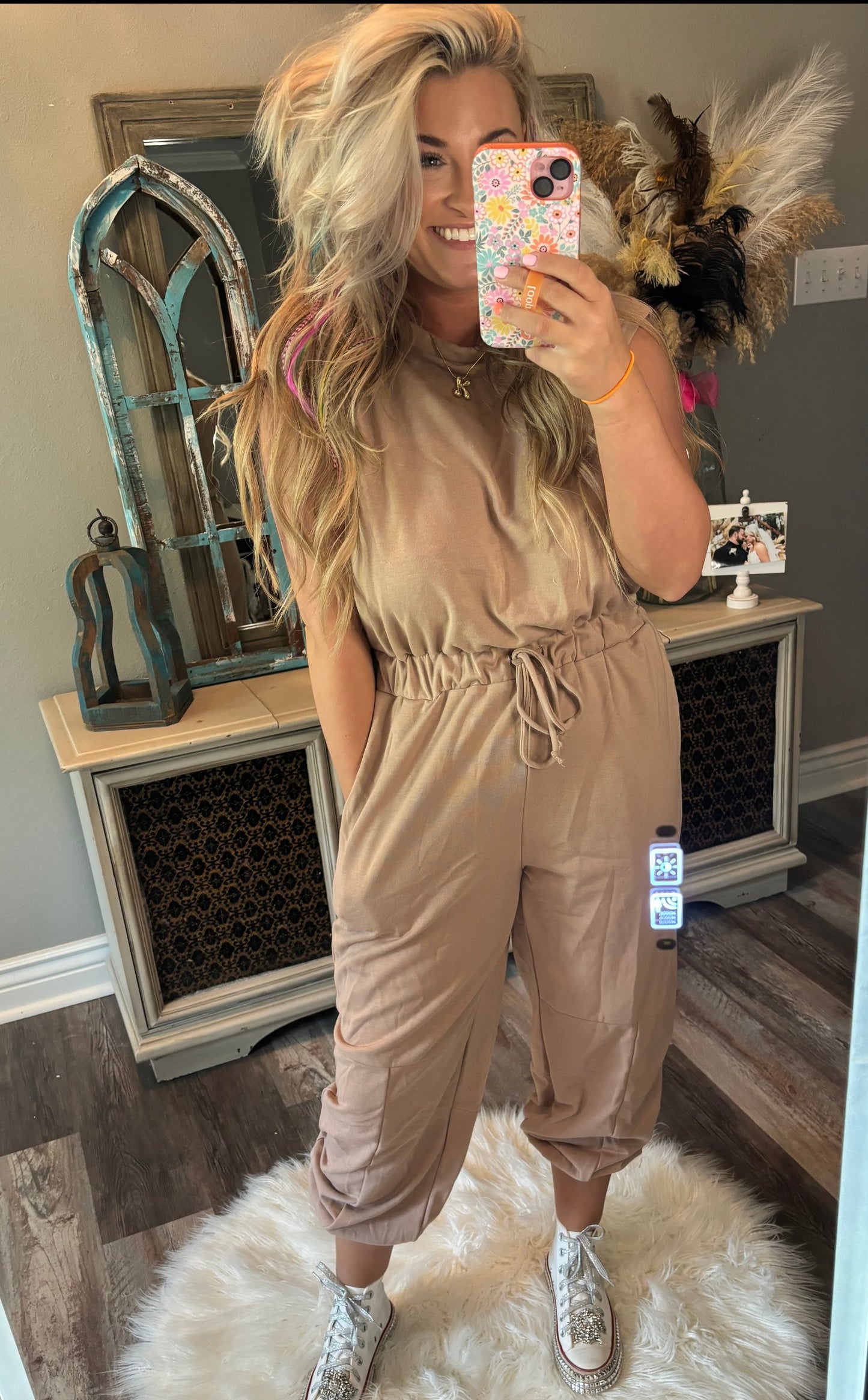 Drawstring JumpSuit [Khaki]