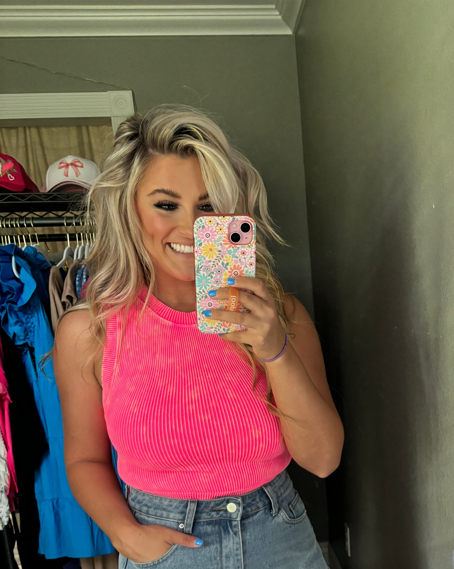 Athletic Crop Top [Orange/Pink]